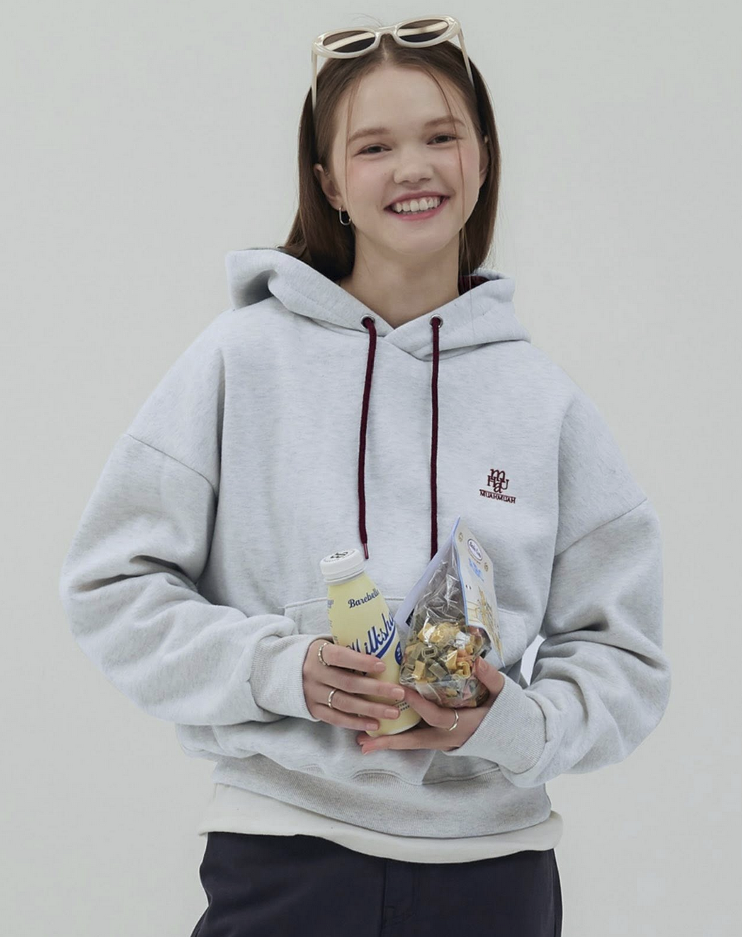 韓國直送MuahMuah Stitch Combi  Hoodie - HLY & CHOCCICO