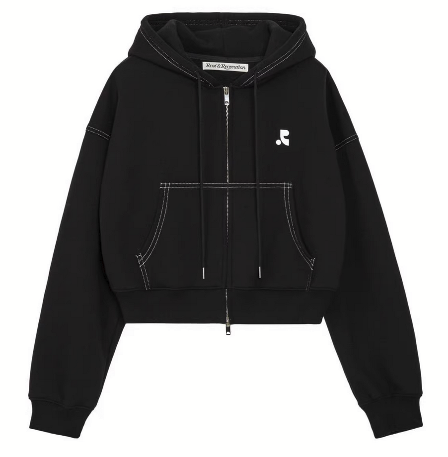 RR Stitch Cropped Hood Zip up - HLY & CHOCCICO