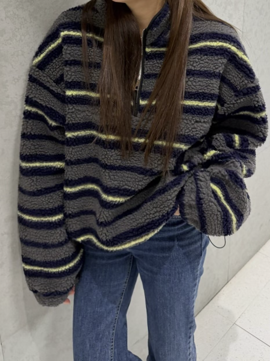 韓國直送 Casual Fleece Half-Zip - HLY & CHOCCICO