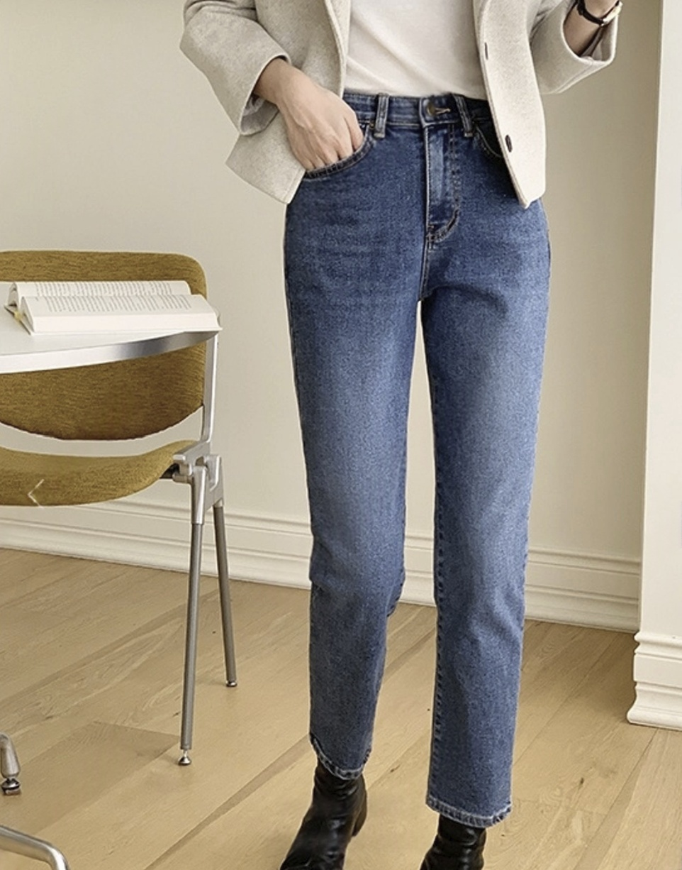 韓國直送Slim-Fit Wide-Leg Jeans - HLY &amp; CHOCCICO