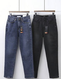 韓國直送Slim-Fit Wide-Leg Jeans - HLY & CHOCCICO