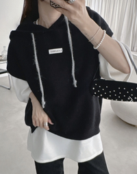 韓國直送Stylish Hooded Knit Top - HLY & CHOCCICO