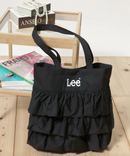 日本直送Lee Ruffle Canvas Denim Logo Embroidery Tote Bag - HLY & CHOCCICO