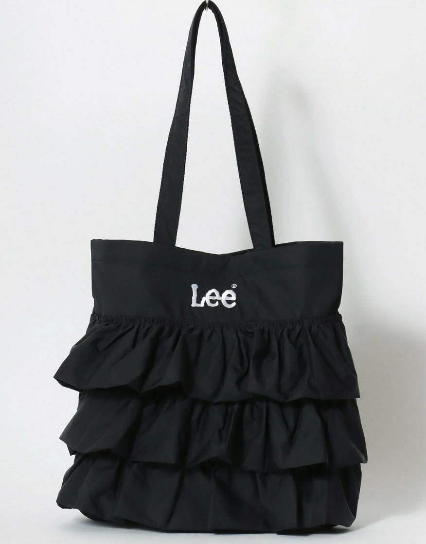 日本直送Lee Ruffle Canvas Denim Logo Embroidery Tote Bag - HLY & CHOCCICO