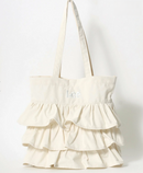 日本直送Lee Ruffle Canvas Denim Logo Embroidery Tote Bag - HLY & CHOCCICO
