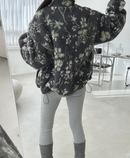 韓國直送Floral Fleece Zip Jacket