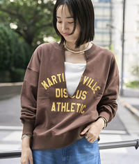 日本直送DISCUS Skipper U-Neck Back Fleece Sweatshirt