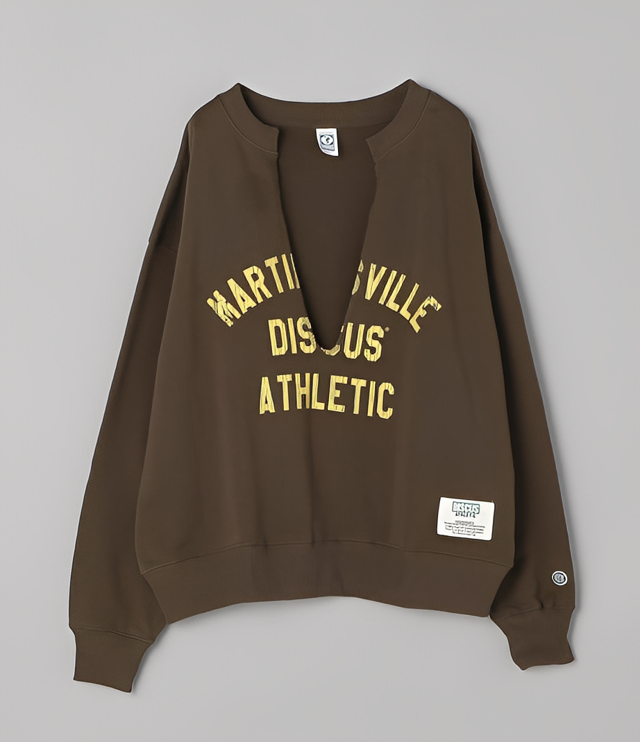 日本直送DISCUS Skipper U-Neck Back Fleece Sweatshirt