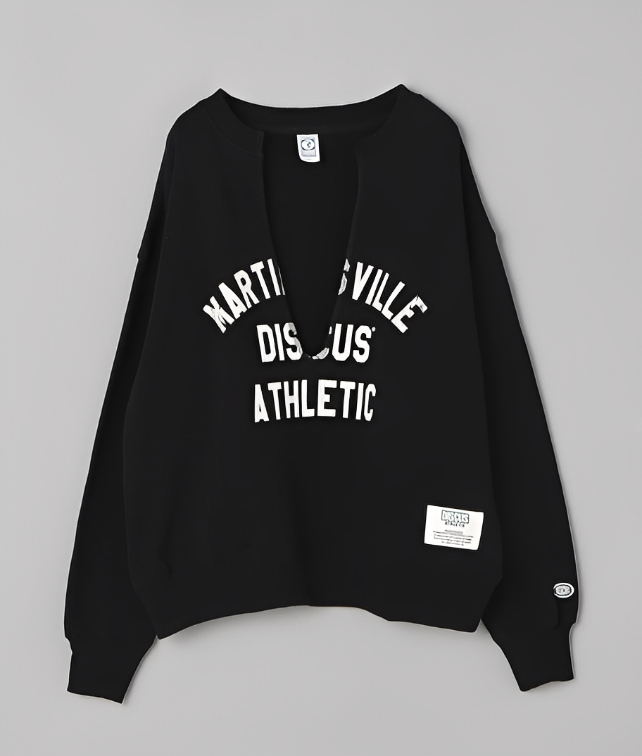 日本直送DISCUS Skipper U-Neck Back Fleece Sweatshirt