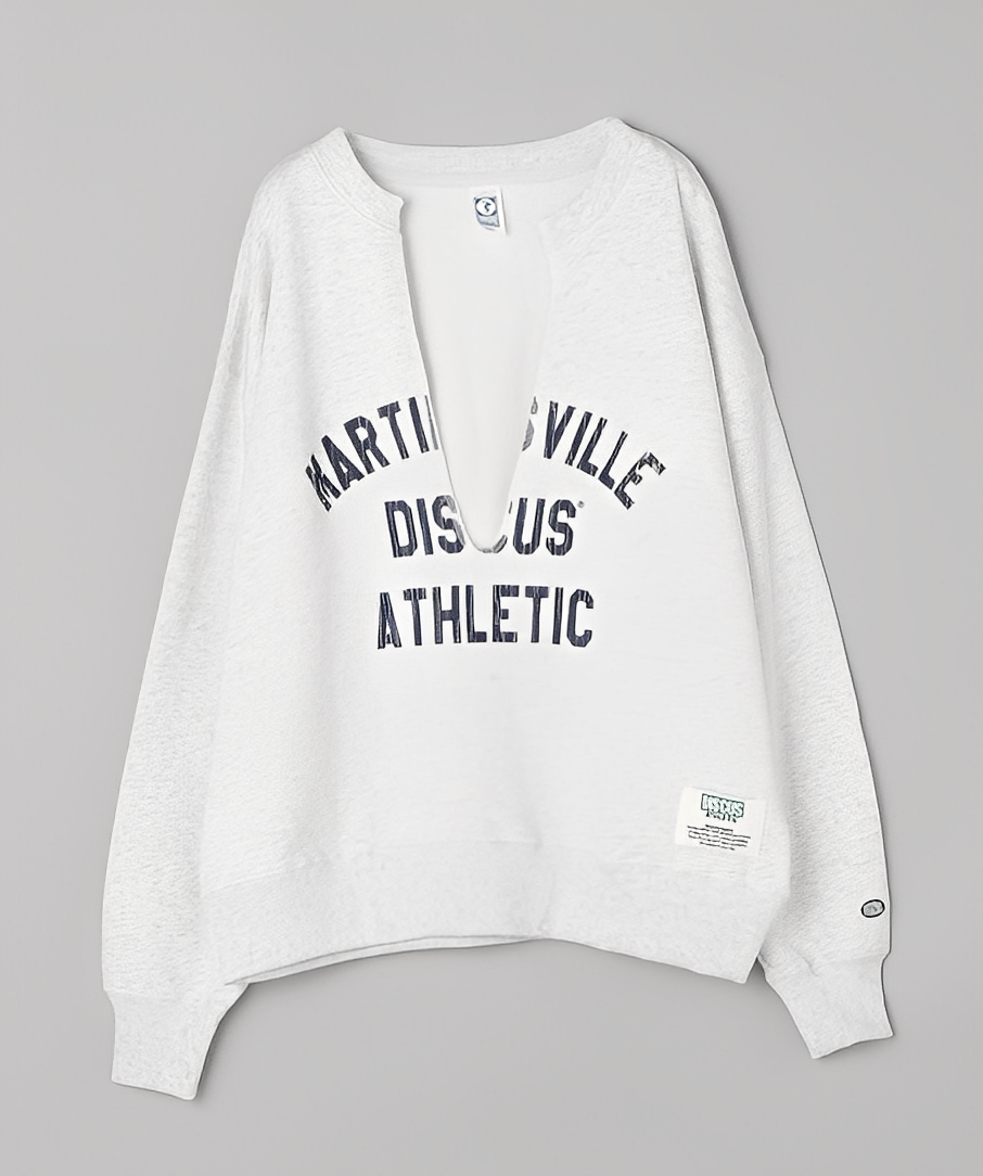 日本直送DISCUS Skipper U-Neck Back Fleece Sweatshirt