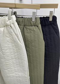 韓國直送Straight quilted loose pants