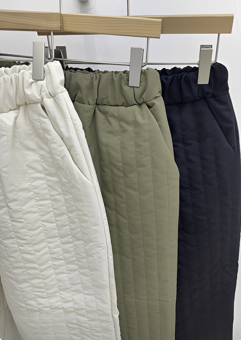 韓國直送Straight quilted loose pants