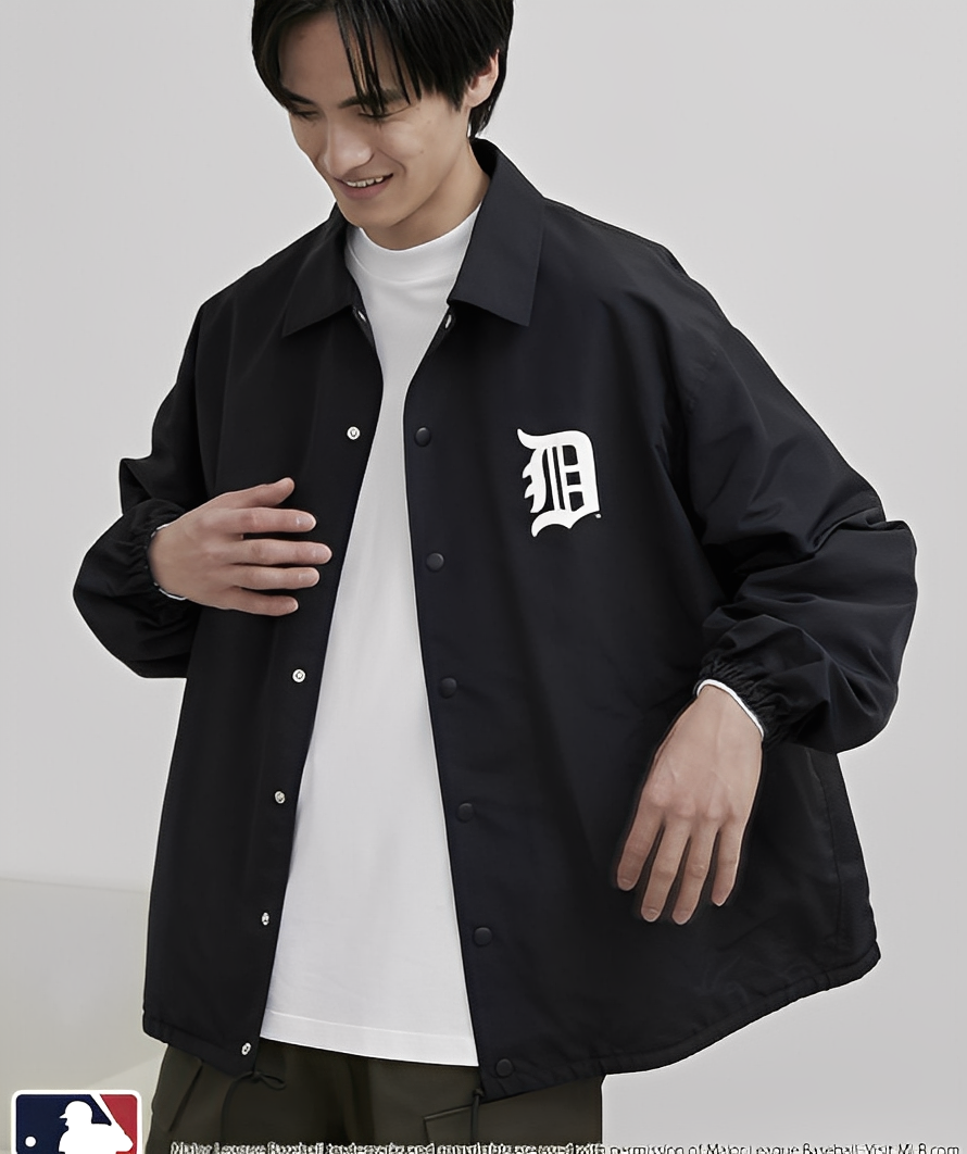 日本直送 MLB 別注Hanafuda Back Print Coach Jacket - HLY &amp; CHOCCICO