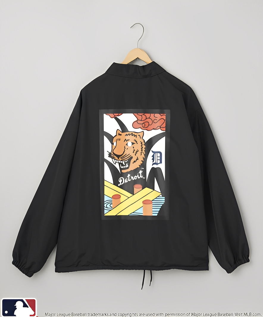 日本直送 MLB 別注Hanafuda Back Print Coach Jacket - HLY &amp; CHOCCICO