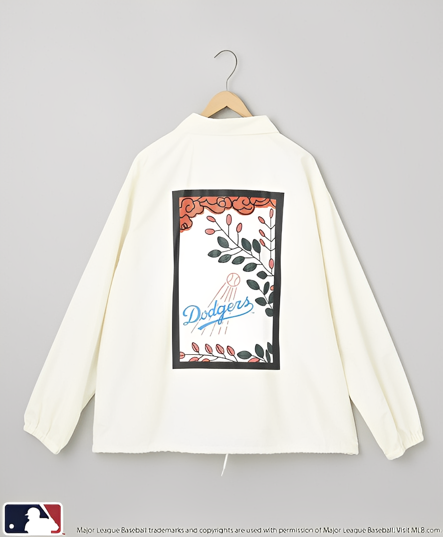 日本直送 MLB 別注Hanafuda Back Print Coach Jacket - HLY &amp; CHOCCICO