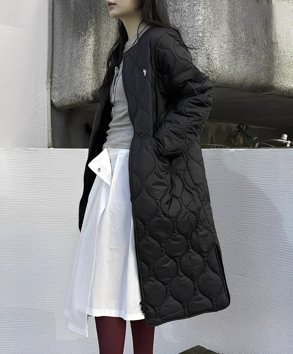 日本直送U.S. POLO ASSN.  Nylon Quilted Long Coat - HLY &amp; CHOCCICO