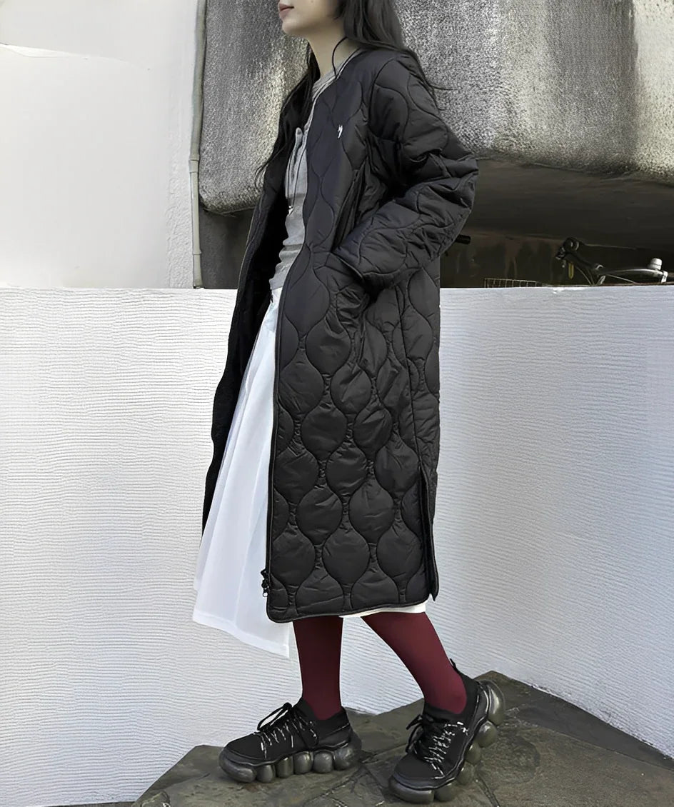 日本直送U.S. POLO ASSN.  Nylon Quilted Long Coat - HLY &amp; CHOCCICO