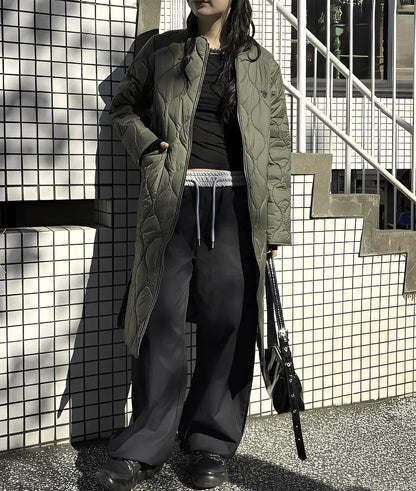 日本直送U.S. POLO ASSN.  Nylon Quilted Long Coat - HLY &amp; CHOCCICO
