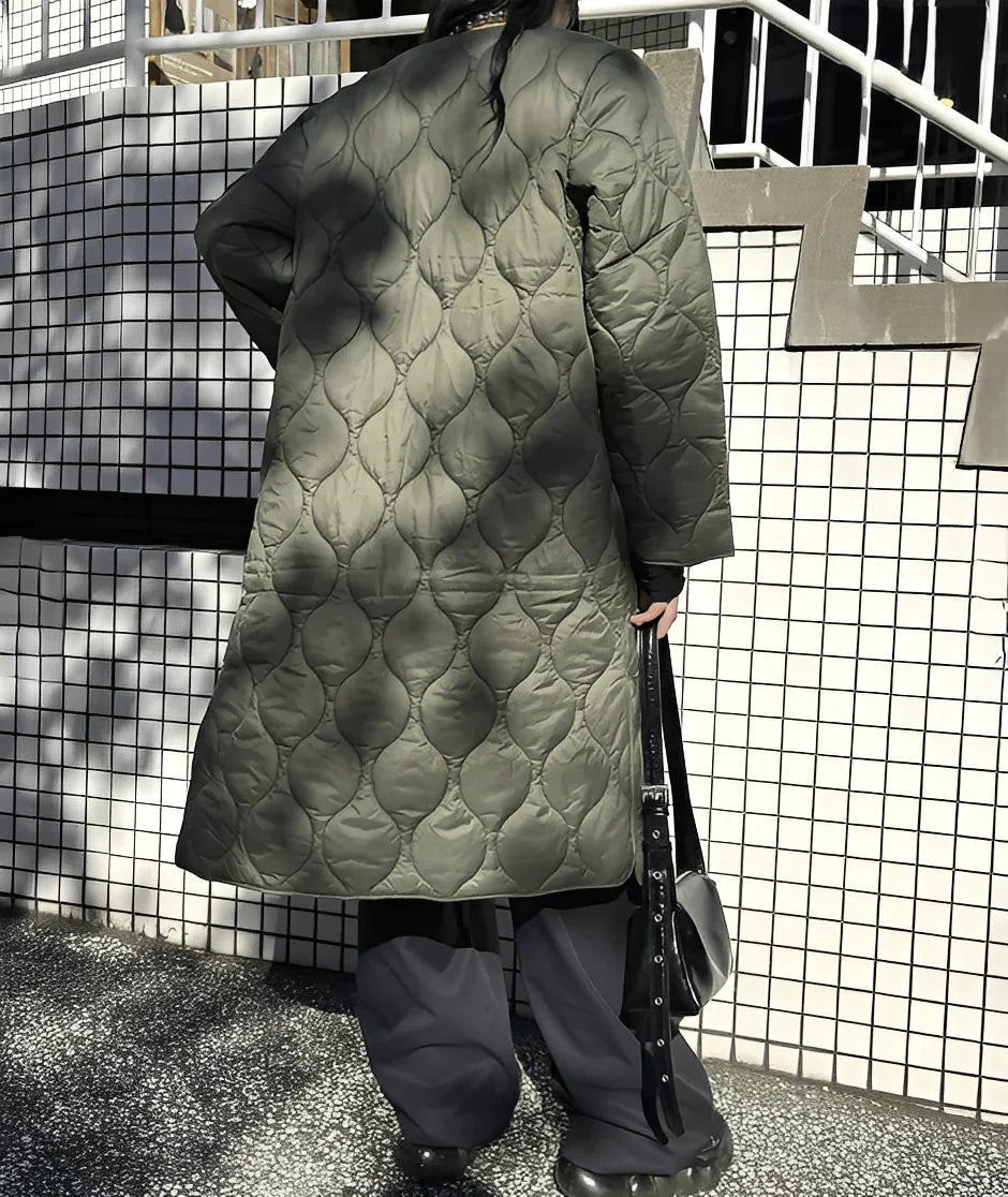 日本直送U.S. POLO ASSN.  Nylon Quilted Long Coat - HLY &amp; CHOCCICO
