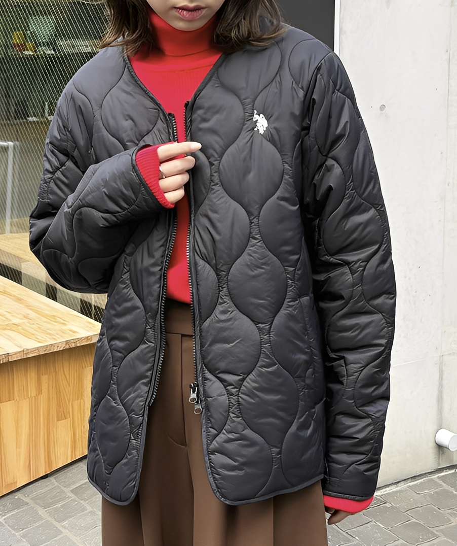 日本直送U.S. POLO ASSN Nylon Quilted Jacket Double Zip - HLY &amp; CHOCCICO