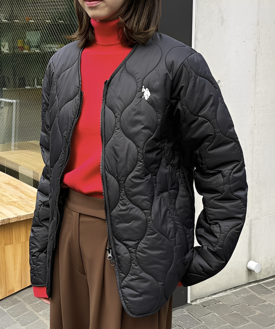 日本直送U.S. POLO ASSN Nylon Quilted Jacket Double Zip - HLY &amp; CHOCCICO