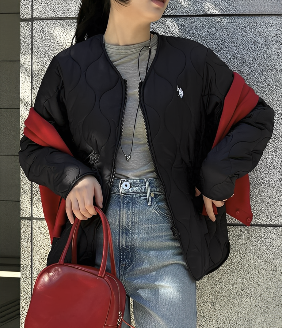 日本直送U.S. POLO ASSN Nylon Quilted Jacket Double Zip - HLY &amp; CHOCCICO