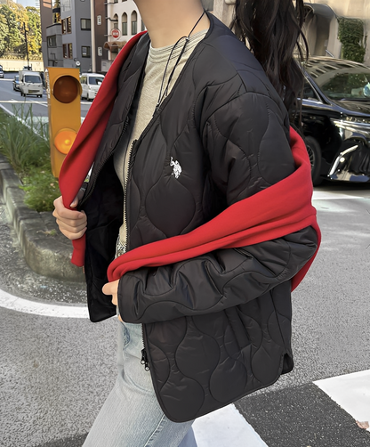 日本直送U.S. POLO ASSN Nylon Quilted Jacket Double Zip - HLY &amp; CHOCCICO