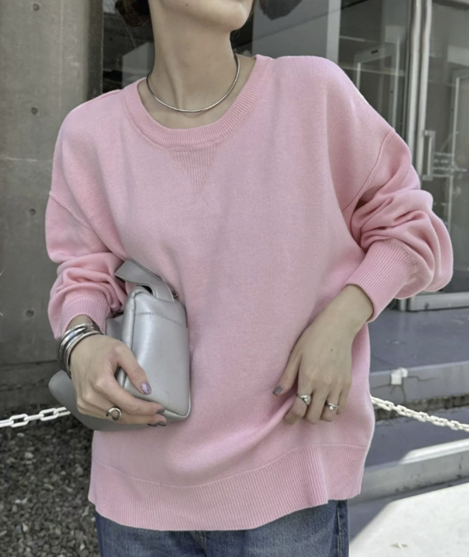 日本直送 Sweat-Like Volume Sleeve Knit