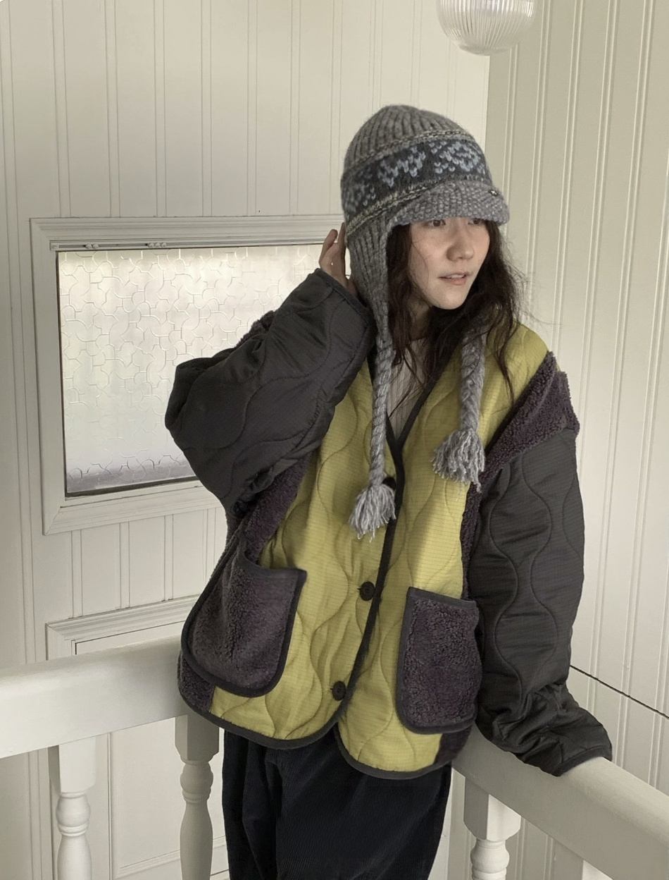 韓國直送Color Block Snoopy Jacket