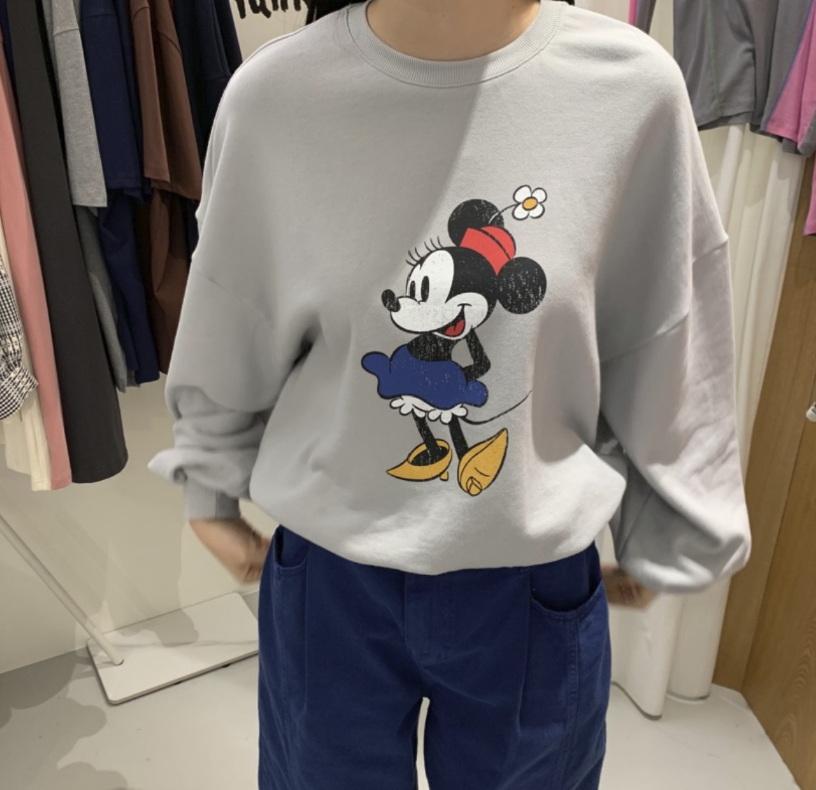 韓國直送Disney Floral Sweatshirt