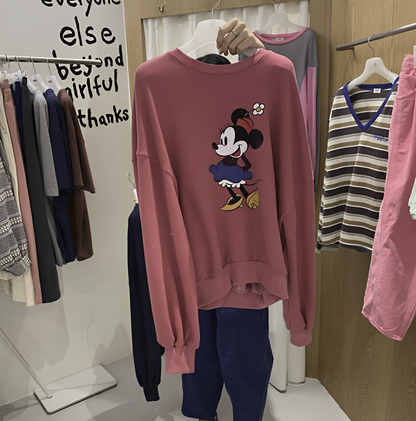 韓國直送Disney Floral Sweatshirt