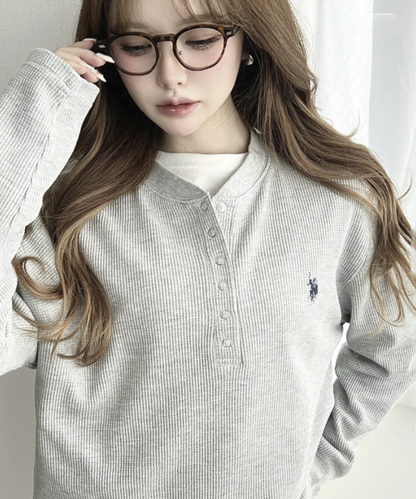 日本直送U.S.POLO ASSN. One-Point Embroidery Long Sleeve