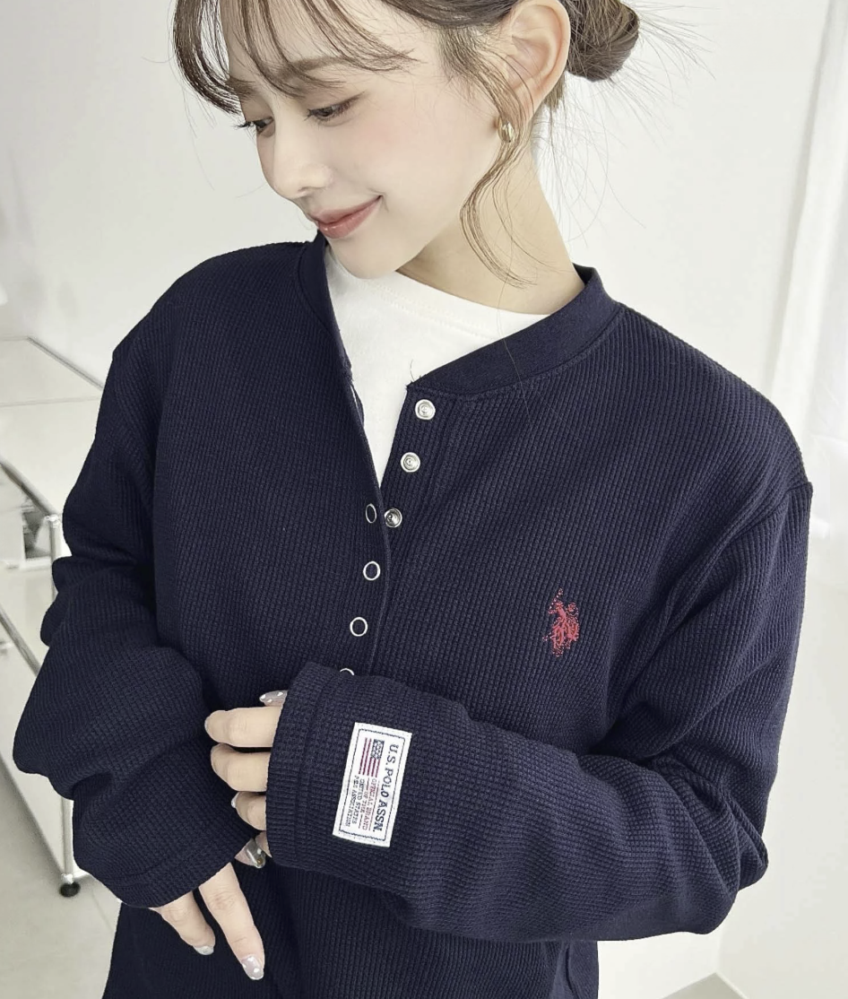 日本直送U.S.POLO ASSN. One-Point Embroidery Long Sleeve