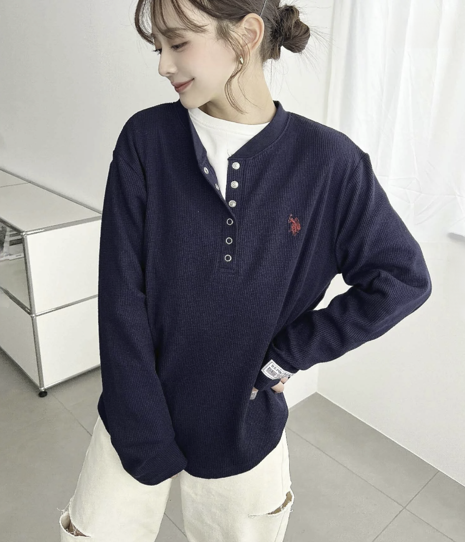 日本直送U.S.POLO ASSN. One-Point Embroidery Long Sleeve