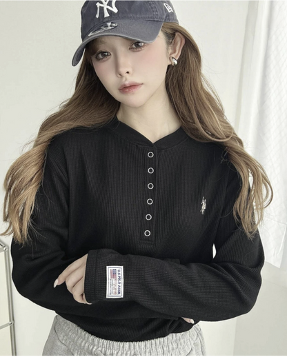 日本直送U.S.POLO ASSN. One-Point Embroidery Long Sleeve
