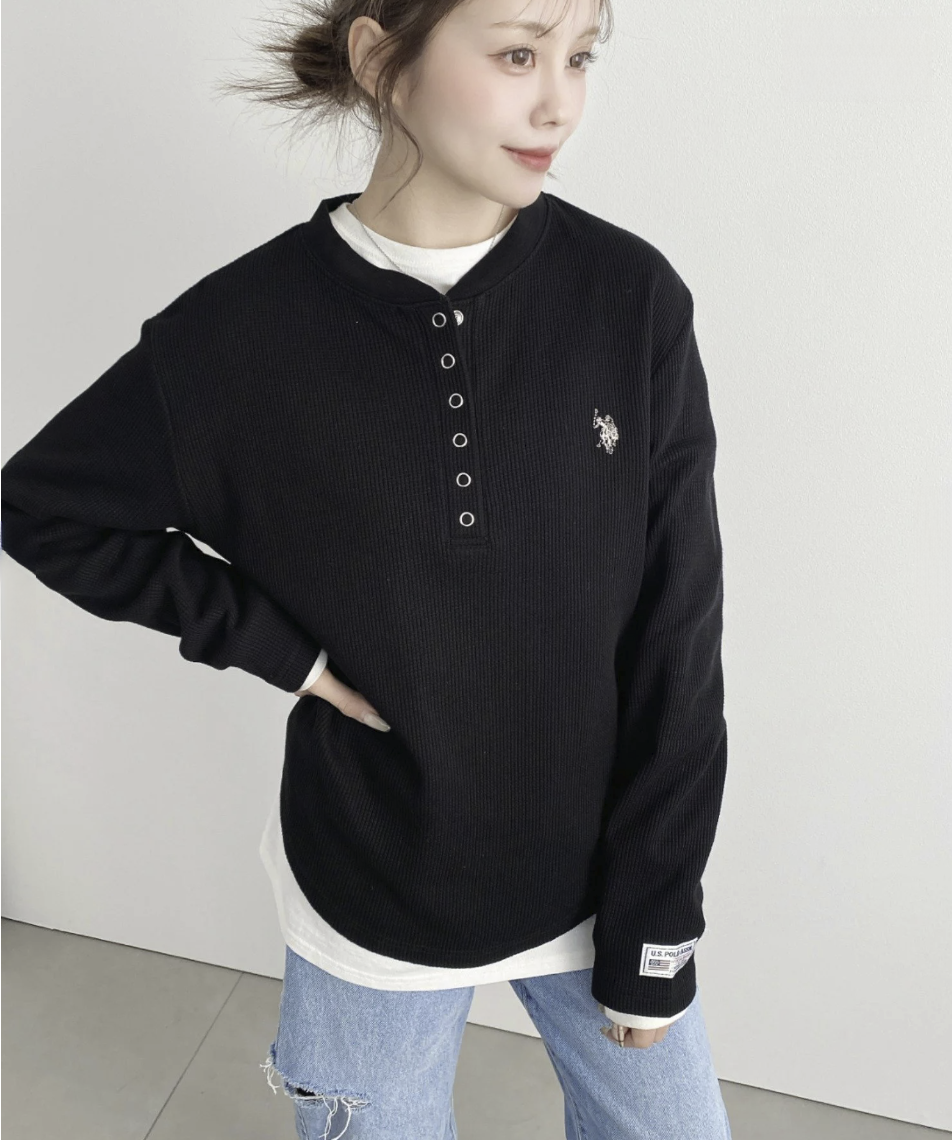 日本直送U.S.POLO ASSN. One-Point Embroidery Long Sleeve