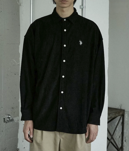 日本直送U.S. POLO ASSN.Embroidered Corduroy Shirt 限量版 - HLY &amp; CHOCCICO