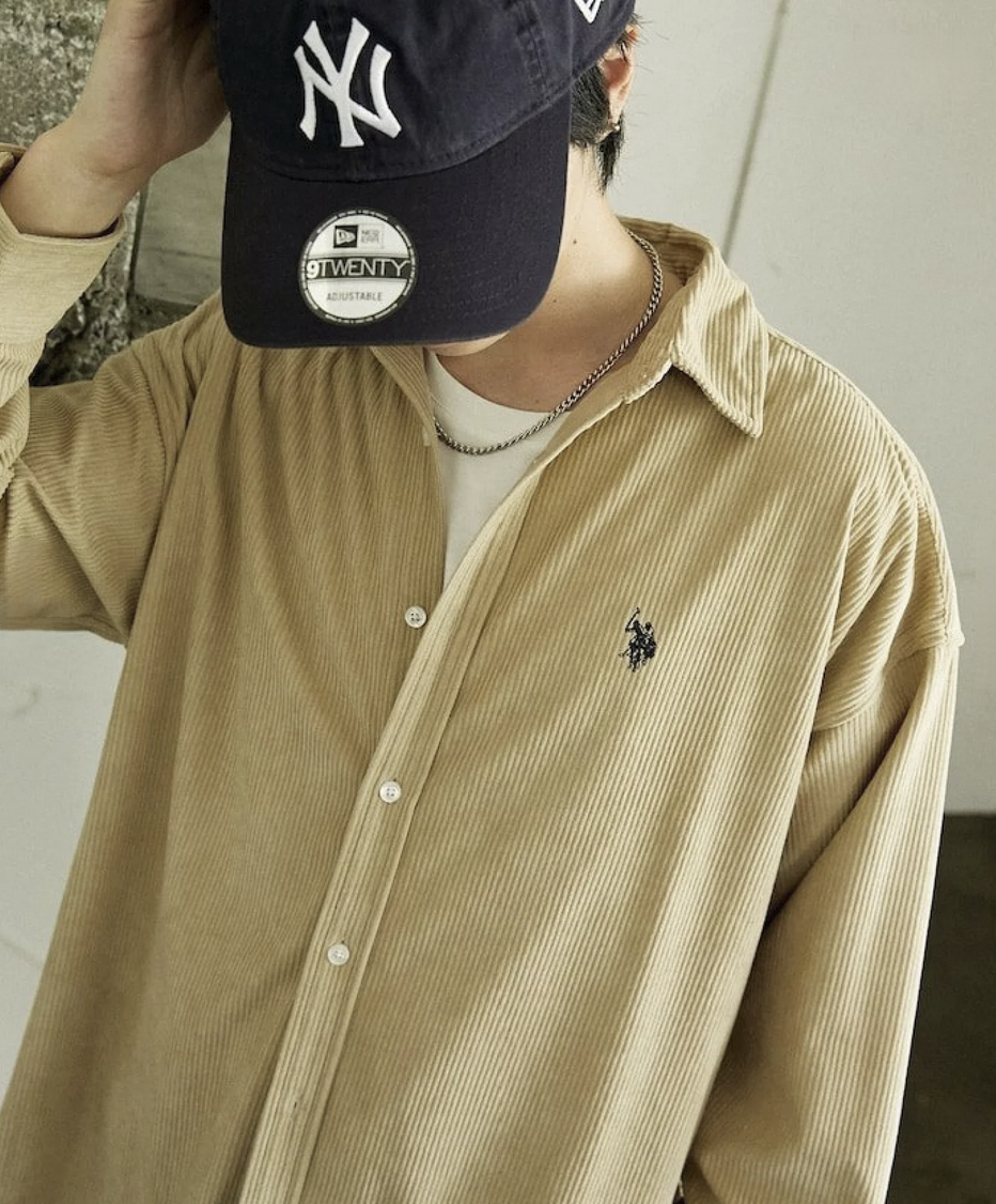 日本直送U.S. POLO ASSN.Embroidered Corduroy Shirt 限量版 - HLY &amp; CHOCCICO