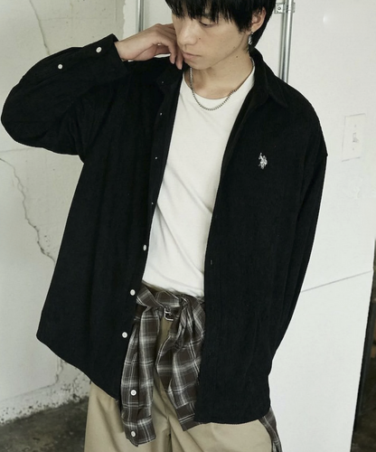 日本直送U.S. POLO ASSN.Embroidered Corduroy Shirt 限量版 - HLY &amp; CHOCCICO