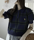 日本直送U.S. POLO ASSN 別注Check Short Length Knit Top （新款預售4月中發貨） - HLY & CHOCCICO