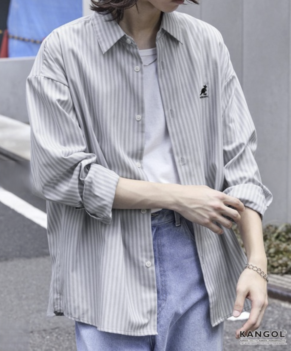 🔥限時優惠 優惠完結後會照原價發售🔥日本直送KANGOL 別注 One-Point Logo Embroidery Assortment Regular Color Long Sleeve Shirt - HLY &amp; CHOCCICO