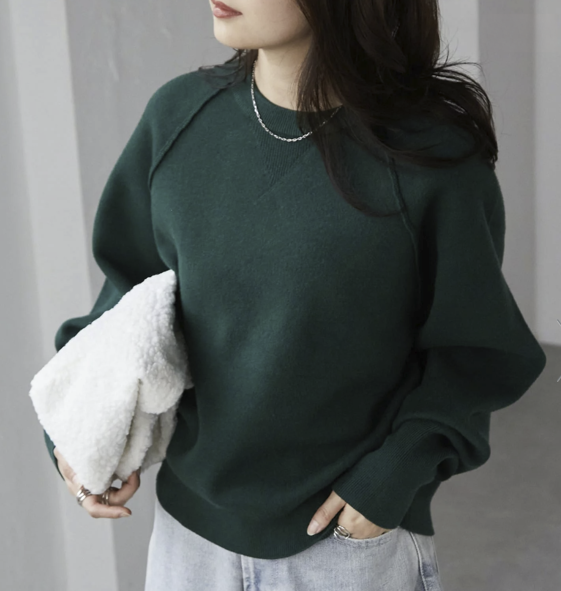 日本直送 26AW Sweat-Like Volume Sleeve Knit - HLY &amp; CHOCCICO