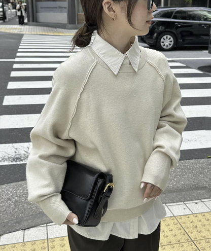 日本直送 26AW Sweat-Like Volume Sleeve Knit - HLY &amp; CHOCCICO