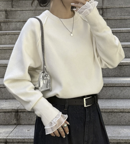 日本直送 26AW Sweat-Like Volume Sleeve Knit - HLY &amp; CHOCCICO