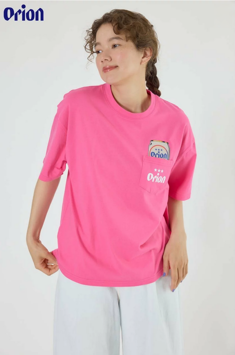 日本直送Rodeo Crowns OrionBeer x RCS Pocket Beer Tee