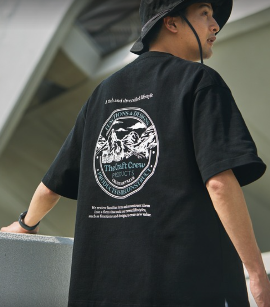 日本直送The Craft Crew Heavyweight Functional Fabric Big Silhouette Tee