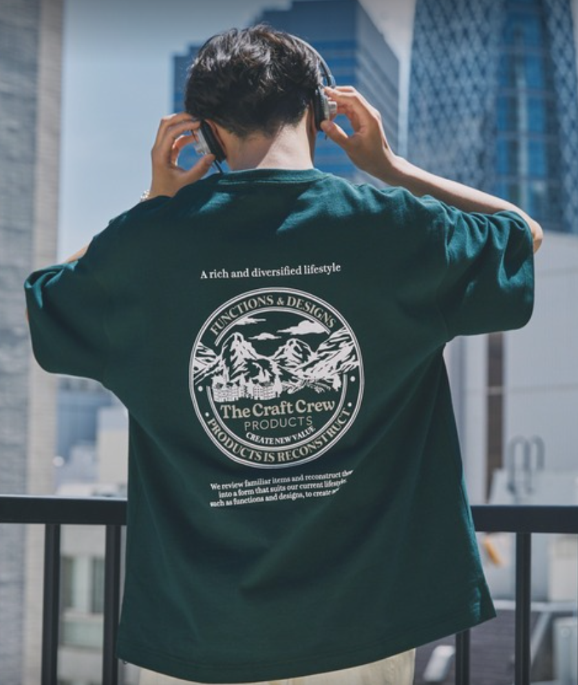 日本直送The Craft Crew Heavyweight Functional Fabric Big Silhouette Tee