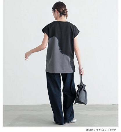 Direct from Japan Cut &amp; Sew Short Sleeve Top