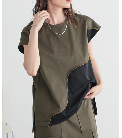 Direct from Japan Cut &amp; Sew Short Sleeve Top