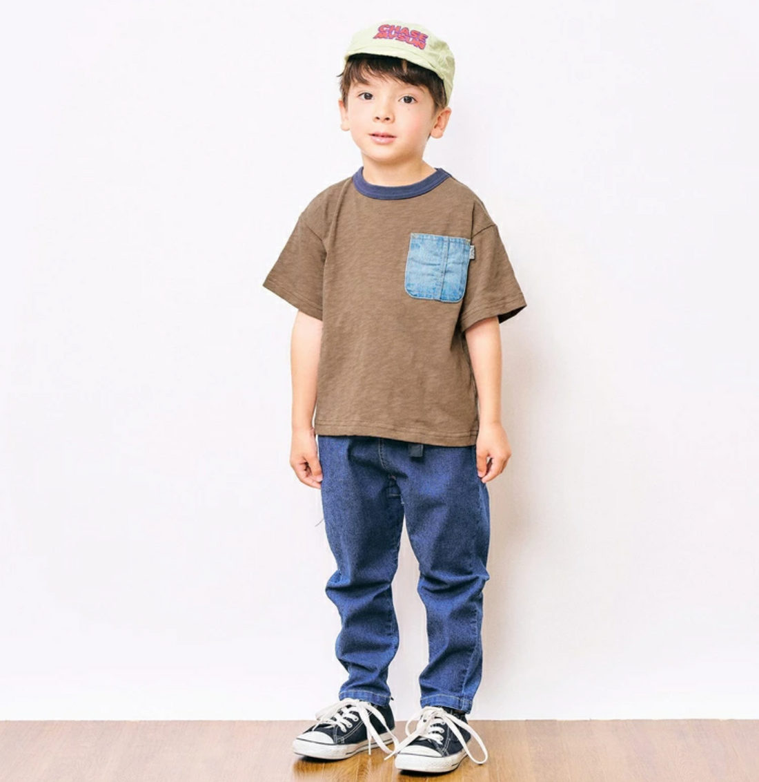 🌟售完即止🌟日本直送F.O.KIDS Denim pocket Tee